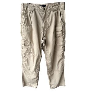 5.11 Tactical Series Cargo Pants Tan Ripstop Workwear Outdoor Active Size 34X30